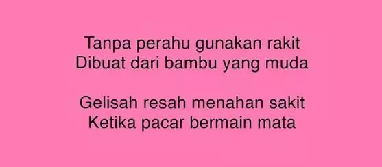 Pantun lucu patah hati © berbagai sumber