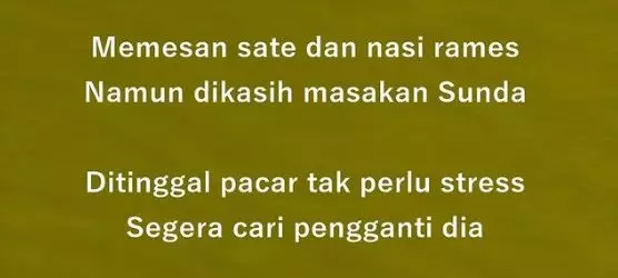 Pantun lucu patah hati © berbagai sumber