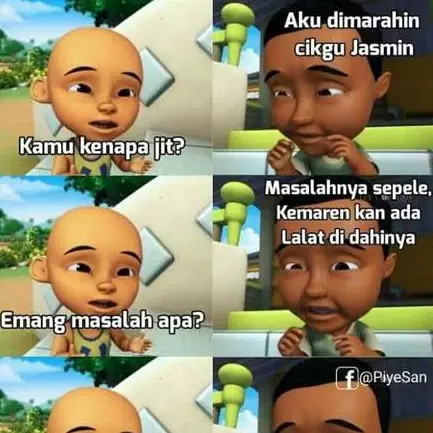 10 Meme lucu Ijat teman Upin Ipin ini bikin ketawa mules