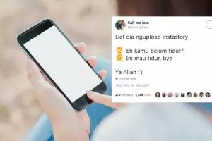 10 Cuitan lucu 'eh kamu belum tidur' ini endingnya kocak abis