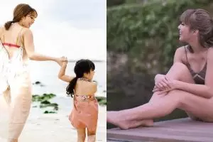 7 Gaya Gisella dengan swimwear ini bikin aura cantiknya nambah
