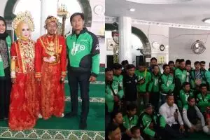 Driver ojek online ini menikah dari hasil tabungan ngojek, top!