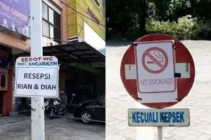11 Spanduk pengumuman salah tempat ini endingnya kocak