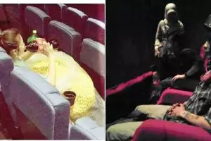 11 Tingkah lucu orang waktu di bioskop, bikin tepuk jidat