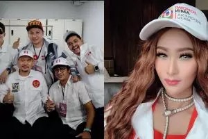 11 Gaya seleb ikut kampanye akbar Jokowi di GBK, serba putih