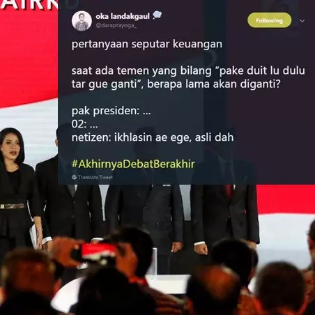 10 Cuitan lucu 'akhirnya debat berakhir' ini mengundang senyum