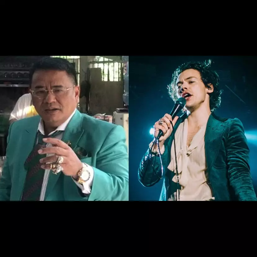 12 Cocoklogi gaya busana Hotman Paris &amp; Harry Styles, kocak abis