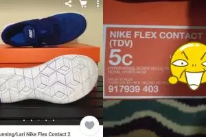 Beli di online shop, cowok ini dapat sepatu cuma muat di jempol