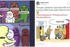 Instagram, Facebook & WhatsApp down, ini 10 cuitan kocak warganet