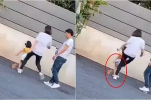 Lelah jalani pemotretan, bocah 3 tahun ini ditendang oleh ibunya