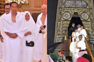 8 Momen Jokowi umrah di masa tenang kampanye, masuk dalam Kabah