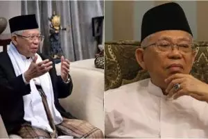 Potret Ma'ruf Amin nikmati masa tenang beraktivitas tanpa sarung