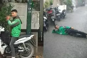  11 Tingkah absurd driver ojek online nunggu pelanggan, kocak
