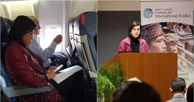 Sri Mulyani tuai simpati warganet saat naik pesawat, kenapa ya?