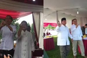 Momen pasangan capres-cawapres nyoblos, ada yang diiringi salawat