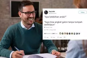 10 Cuitan lucu 'Apa kelebihan anda' ini kocaknya bikin tepuk jidat