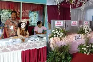 9 TPS dengan dekorasi & kostum unik, bikin semangat nyoblos