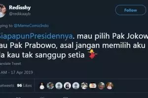 10 Cuitan lucu 'siapapun presidennya' ini bikin jomblo auto baper