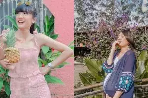 Hamil anak pertama, ini 9 potret Anissa Aziza pamer perut buncit