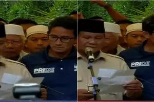Prabowo dan Sandi deklarasikan diri presiden & wapres 2019-2024