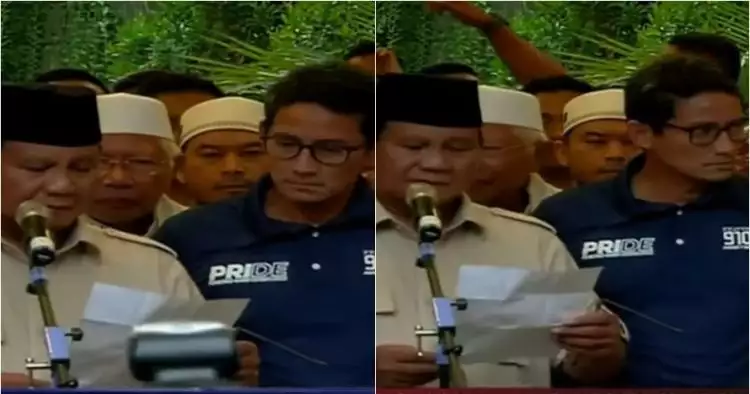 Prabowo dan Sandi deklarasikan diri presiden & wapres 2019-2024
