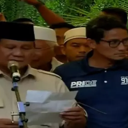 Prabowo dan Sandi deklarasikan diri presiden &amp; wapres 2019-2024