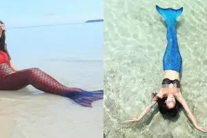 Potret 12 seleb pakai kostum putri duyung, ada yang bergaya seksi