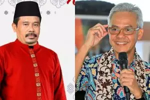 Postingan Ganjar Pranowo foto bareng presiden parodi bikin senyum