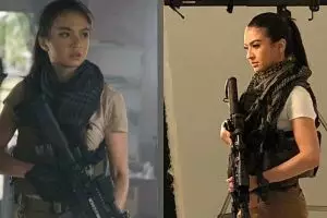 9 Aksi Raline Shah dengan senjata api, dari kecil sudah terbiasa