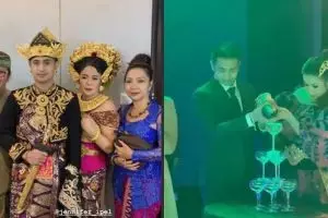 10 Pesona Jennifer Jill saat pesta nikah, gaunnya curi perhatian