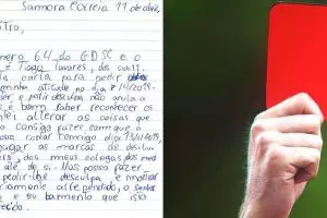Dikartu merah, surat pemain ke wasit ini bikin haru