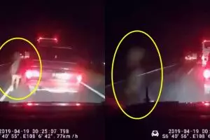 Penampakan sosok misterius berdiri di tengah Tol Cipali, serem