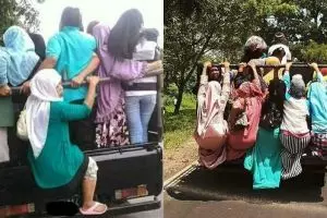 7 Kelakuan emak-emak naik mobil pick up ini ngeri-ngeri sedap