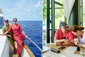 11 Potret liburan Maia Estianty & suami di Maldives, mesra abis