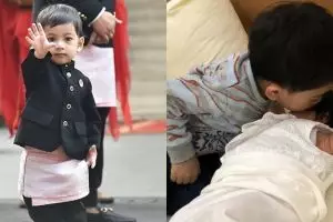 Aksi Jan Ethes main cilukba dengan Sedah Mirah ini bikin gemas