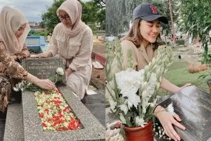Masuk bulan Ramadan, ini 7 momen seleb ziarah ke makam keluarga