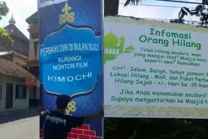 9 Spanduk pengumuman lucu ini sentil yang malas ibadah Ramadan