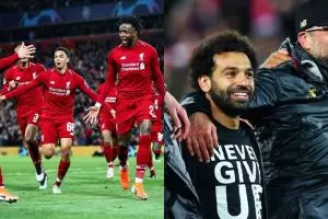 Begini perayaan di kamar ganti Liverpool usai kalahkan Barcelona