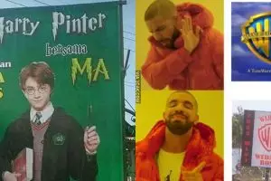 10 Spanduk iklan terinspirasi dari film ini bikin ngakak