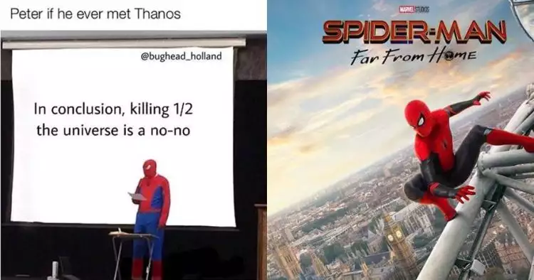 8 Meme lucu Spider-Man: Far From Home, superhero jadi gagal sangar