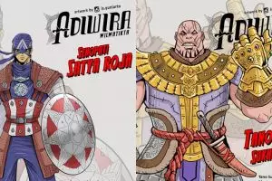 10 Foto editan karakter Avengers era Majapahit ini bikin kagum