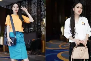 Tak harus mewah, 9 fashion item Sandra Dewi ini di bawah Rp 500 ribu