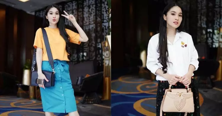 Tak harus mewah, 9 fashion item Sandra Dewi ini di bawah Rp 500 ribu