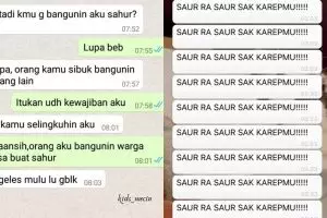 10 Chat pacar bangunin sahur ini bikin tepuk jidat