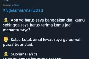 11 Cuitan lucu 'ngelamar anak ustaz' ini bikin cekikikan