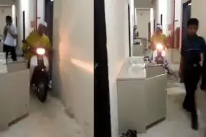 Ustaz ini geber knalpot motor buat bangunkan santri salat, unik!