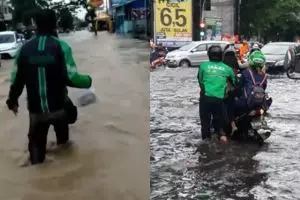 8 Potret perjuangan ojek online antar pesanan ini bikin haru