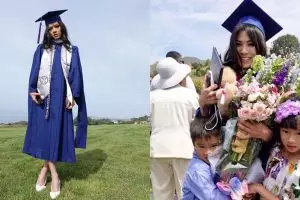 Raih gelar master, ini 10 momen wisuda Adinda Bakrie di California