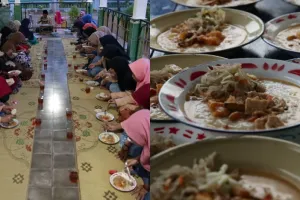 Takjil bubur lodeh, tradisi di Masjid Sabilurosyad sejak abad 16