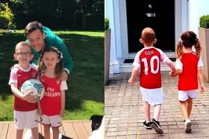 Momen Ozil undang fan cilik yang sakit ke rumahnya, menyentuh